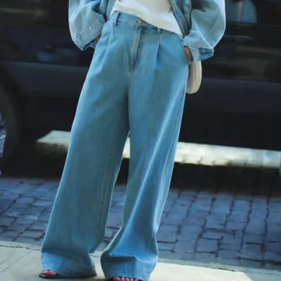 Madewell Harlow Wide Leg Jeans Size 32 - Picture 3 of 9